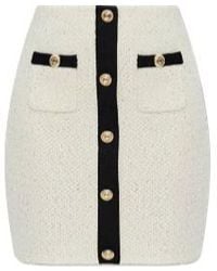 Self-Portrait - Sequin-Embellished Knitted Mini Skirt - Lyst