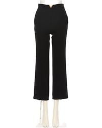 Valentino - Logo Plaque Cropped Pants - Lyst
