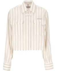 Off-White c/o Virgil Abloh - Striped Button-Up Shirt - Lyst