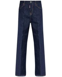 DSquared² - Baggy Logo-Patch Jeans - Lyst