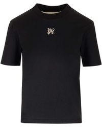 Palm Angels - With Monogram T-Shirt - Lyst