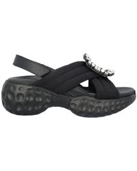 Roger Vivier - Viv' Run Light Strass Buckle Sandals - Lyst