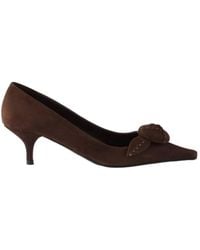 Prada - Suede Pumps - Lyst