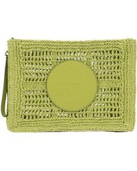 Tory Burch - Woven Circle-Panel Wristlet Bag - Lyst