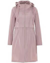 Herno - Hooded Zip-Front Coat - Lyst