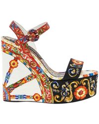 Dolce & Gabbana - Carretto Platform Heeled Sandals - Lyst