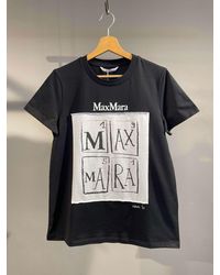 【関税/送料無料】Max Mara*Crewneck Short-Sleeved T-Shirt Max Mara Short-Sleeved Crewneck T-Shirt in White | Lyst