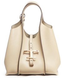 Tod's - T Timeless Logo Plaque Mini Tote Bag - Lyst