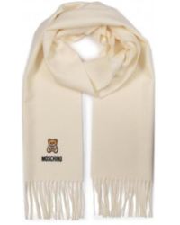 Moschino - Logo-Embroidered Fringed Scarf - Lyst
