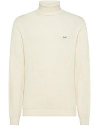 Sun 68 - Textured High Neck Knitted Sweater - Lyst