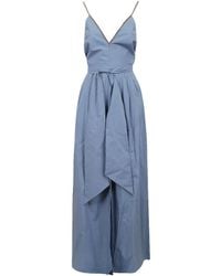 Brunello Cucinelli - V-Neck Sleeveless Dress - Lyst