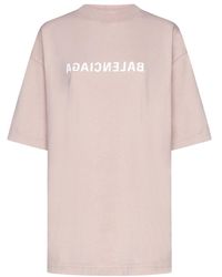 Balenciaga - Logo Printed Oversized T-Shirt - Lyst