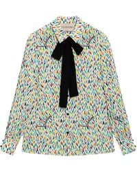 Valentino - All-Over Printed Straight Hem Shirt - Lyst