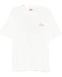 KENZO - Archive Rose Crewneck T-Shirt - Lyst