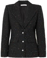 Alessandra Rich - Sequin-Embellished Metallic Tweed Blazer - Lyst