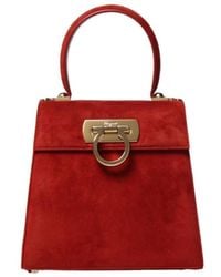 Ferragamo - Ferragamo Gancini Flip-Lock Fastened Tote Bag - Lyst