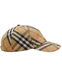 Burberry - Checked Baseball Cap - Lyst