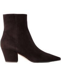 Gianvito Rossi - 55Mm Keinna Pointed-Toe Block-Heel Boots - Lyst