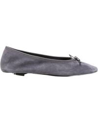 Aeyde - Tiby Bow-Detail Suede Ballet Flats - Lyst