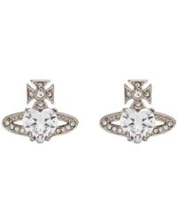 Vivienne Westwood - Crystal Orb Stud Earrings - Lyst