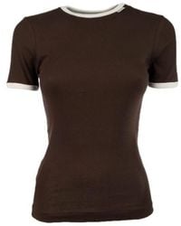 Prada - Ribbed-Knit Ringer T-Shirt - Lyst