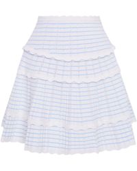 LoveShackFancy - Colella Pleated Mini Skirt - Lyst