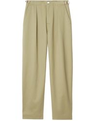 Burberry - Straight-Leg Buckle-Waist Trousers - Lyst