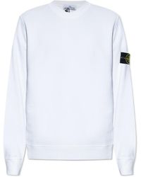 Stone Island - Compass Patch Crewneck Sweatshirt - Lyst