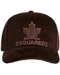DSquared² - Maple Leaf Corduroy Cotton Baseball Cap - Lyst