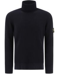 Stone Island - Logo Patch Roll Neck Jumper - Lyst
