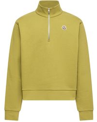 Moncler - Logo Cotton Zip-Up Sweatshirt - Lyst