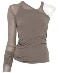 Rick Owens - Banana Asymmetric Ribbed Top - Lyst