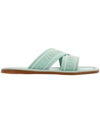 Ferragamo - Logo Slippers - Lyst