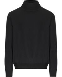 Tagliatore - Roll-Neck Ribbed-Trim Sweater - Lyst