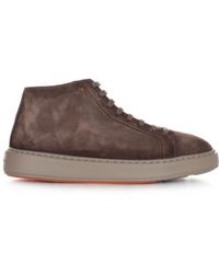 Santoni - High Lace-Up Sneakers - Lyst