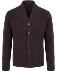 Emporio Armani - Textured Knit Cardigan - Lyst