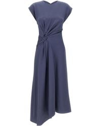Victoria Beckham - Aria Twisted Midi Dress - Lyst