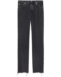 Gucci - Raw Cut Hem Mid Rise Jeans - Lyst