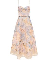 Zimmermann - Valiant Tucked Midi Dress - Lyst