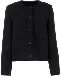 A.P.C. - Buttoned Tweed Coat - Lyst