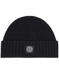 Stone Island - Junior Logo-Patch Turn-Up Beanie - Lyst