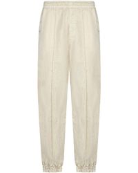 Burberry - Crinkled Elasticated Waistband Wide-Leg Track Pants - Lyst
