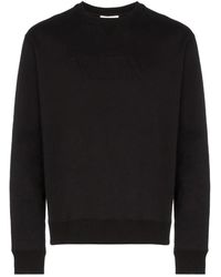 Valentino - Logo Embossed Cotton Sweatshirt - Lyst