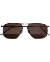 Brunello Cucinelli - Rectangular Titanium Sunglasses - Lyst