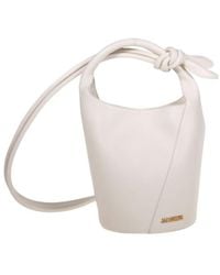 Jacquemus - Logo Plaque Knot-Detailed Top Handle Bag - Lyst