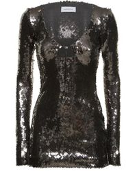 16Arlington - Sequined Long-Sleeved Dress - Lyst