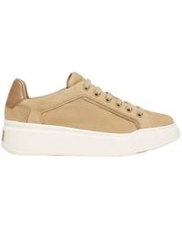 Max Mara - Round Toe Lace-Up Sneakers - Lyst