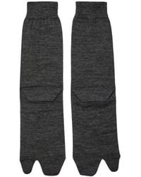 Maison Margiela - Ribbed-Knit Wool-Blend Socks - Lyst