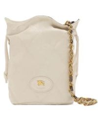 Burberry - Logo Patch Quilted Bucket Bag - Lyst