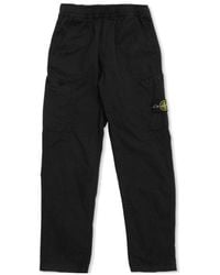 Stone Island - Junior Logo Patch Straight Leg Pants - Lyst